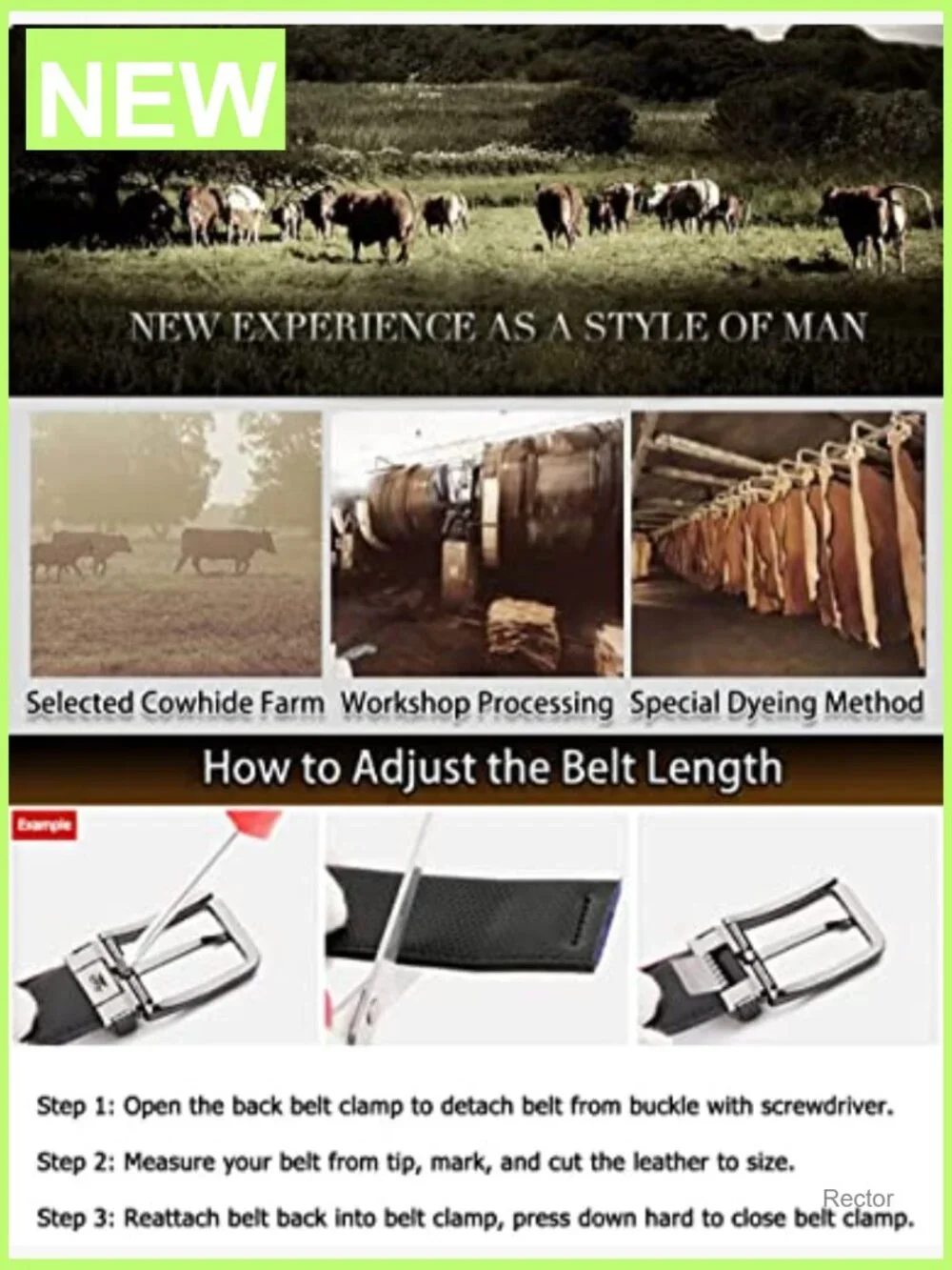 Reversible Leather Dress Belt 1.25